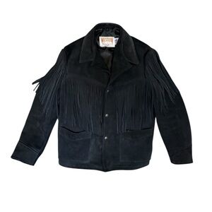 Vintage Schott NYC "Western" Suede Fringe Jacket - Men's 42